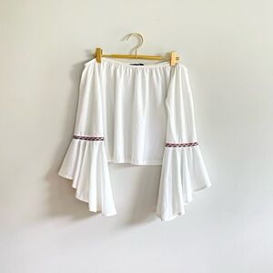 Boho off the shoulder shirt - size S